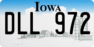 IA license plate DLL972
