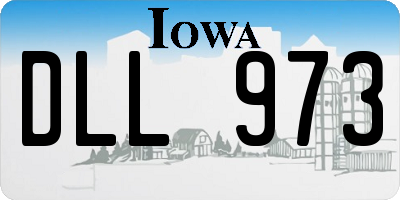 IA license plate DLL973