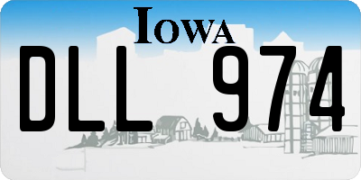 IA license plate DLL974