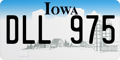 IA license plate DLL975