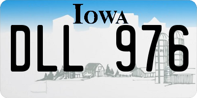 IA license plate DLL976