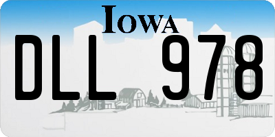 IA license plate DLL978