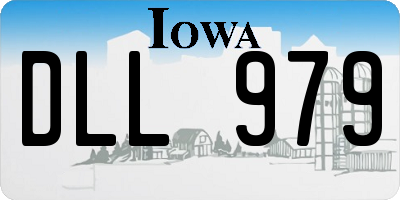 IA license plate DLL979