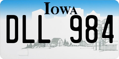 IA license plate DLL984