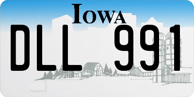 IA license plate DLL991
