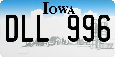 IA license plate DLL996