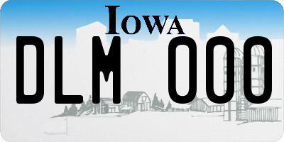 IA license plate DLM000