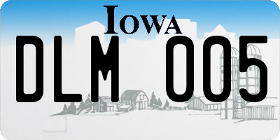 IA license plate DLM005