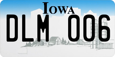 IA license plate DLM006