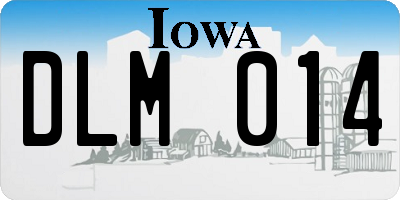 IA license plate DLM014