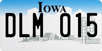 IA license plate DLM015