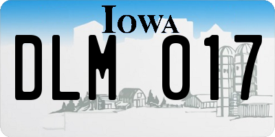 IA license plate DLM017