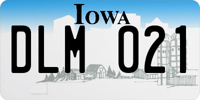 IA license plate DLM021