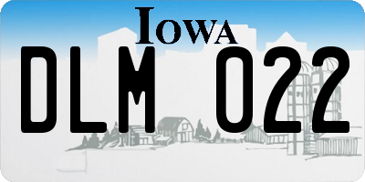 IA license plate DLM022
