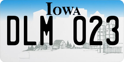 IA license plate DLM023