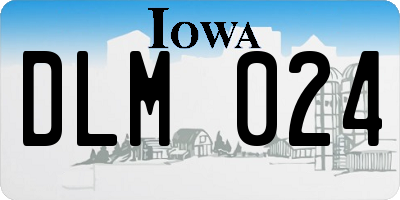 IA license plate DLM024