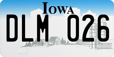 IA license plate DLM026