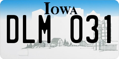 IA license plate DLM031