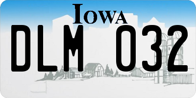 IA license plate DLM032