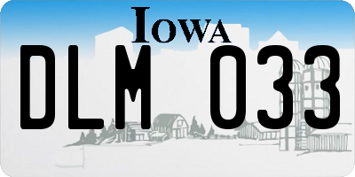 IA license plate DLM033