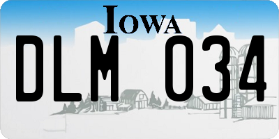 IA license plate DLM034