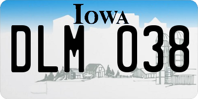 IA license plate DLM038
