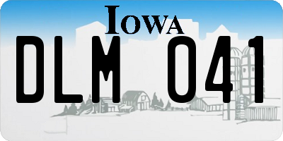 IA license plate DLM041