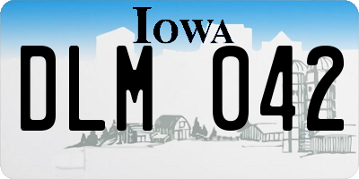 IA license plate DLM042