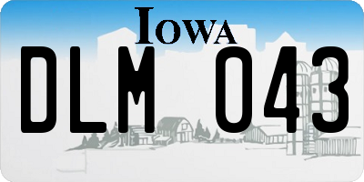 IA license plate DLM043