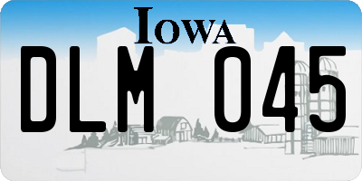 IA license plate DLM045