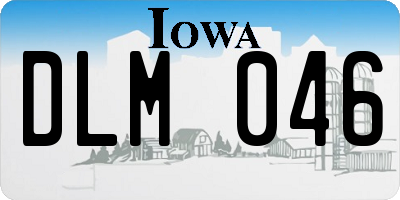 IA license plate DLM046