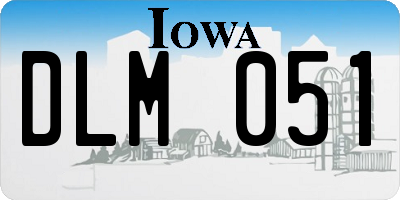 IA license plate DLM051