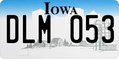 IA license plate DLM053