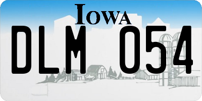 IA license plate DLM054
