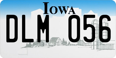 IA license plate DLM056