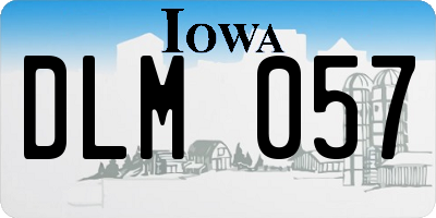 IA license plate DLM057