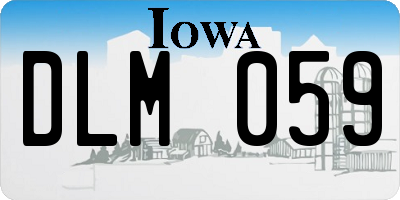 IA license plate DLM059