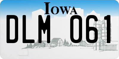 IA license plate DLM061