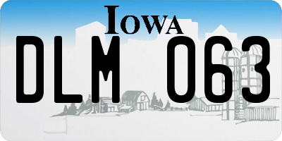 IA license plate DLM063