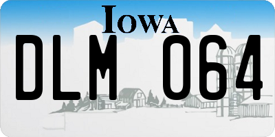 IA license plate DLM064