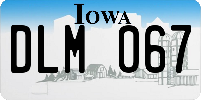 IA license plate DLM067