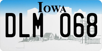 IA license plate DLM068