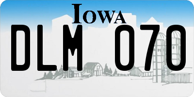 IA license plate DLM070