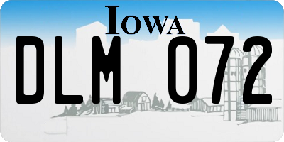 IA license plate DLM072