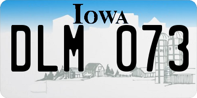 IA license plate DLM073