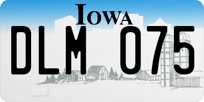 IA license plate DLM075