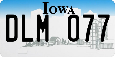 IA license plate DLM077