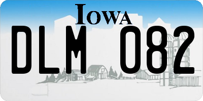 IA license plate DLM082