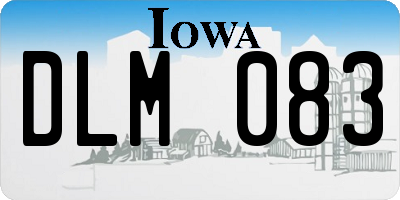 IA license plate DLM083