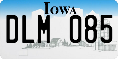 IA license plate DLM085